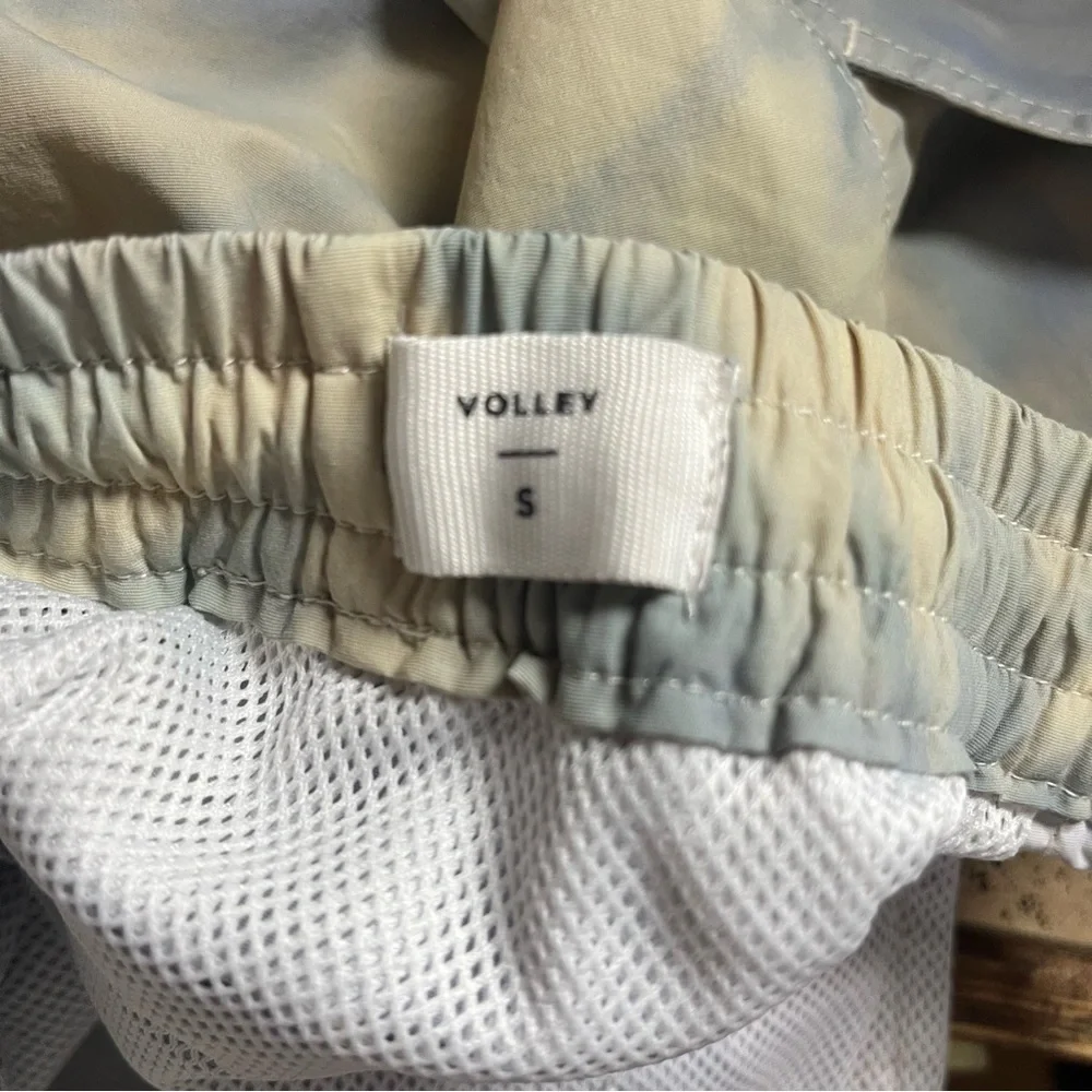 PacSun Blue and Cream Volley Shorts